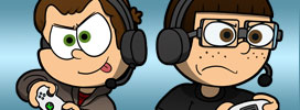 Austin and Bryan playing Vidya, Small